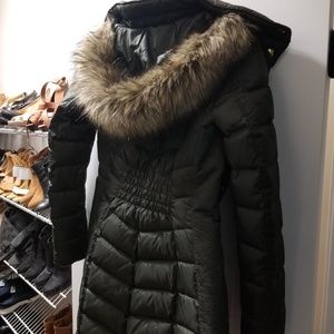 Michael Kors Green long puffer coat